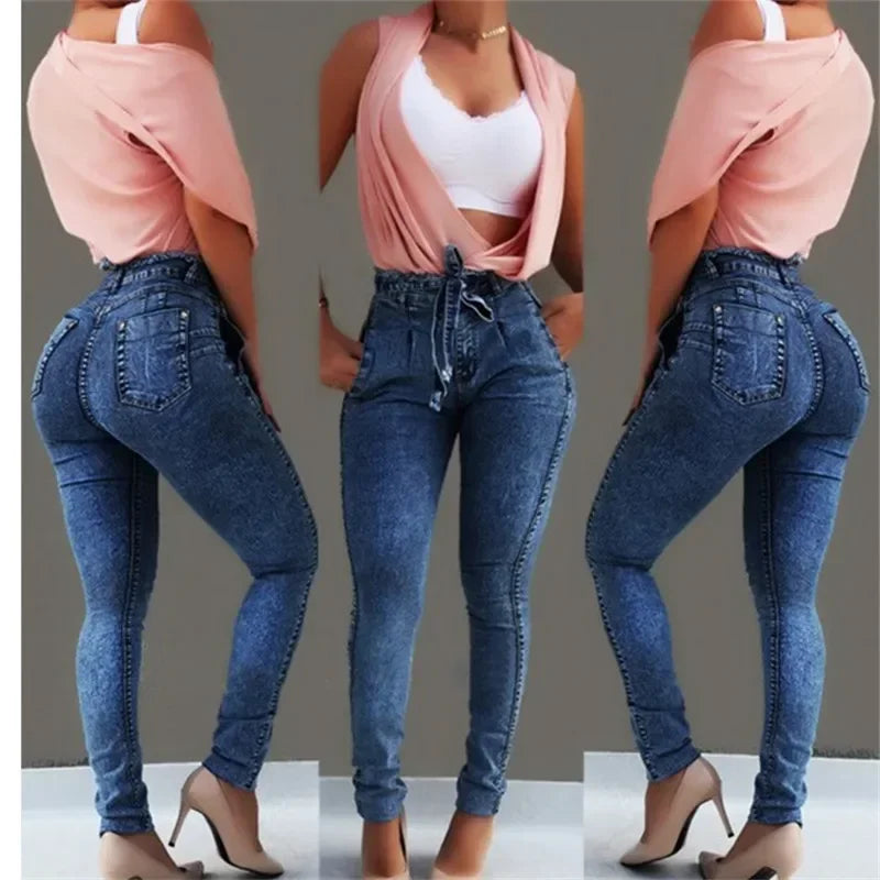High Waist Denim Stretch Jeans – Sexy & Bequem